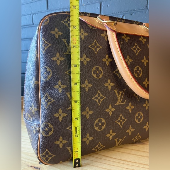 LOUIS VUITTON LV Logo Deauville Hand Bag Monogram Leather Brown - Picture 7 of 12